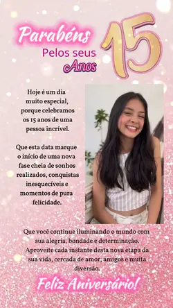 Parabéns 15 Anos