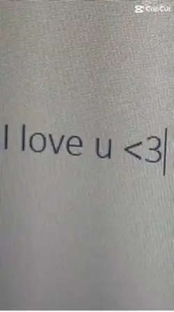 I love u…