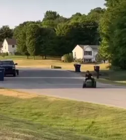 Mowing the lawn 