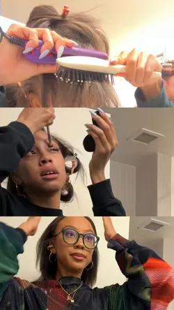Hair, makeup, outfit