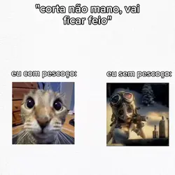 com pescoço x sem