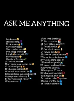 Ask me anything