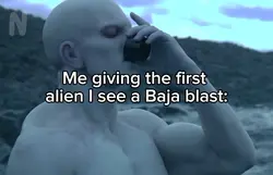 Alien drinking meme