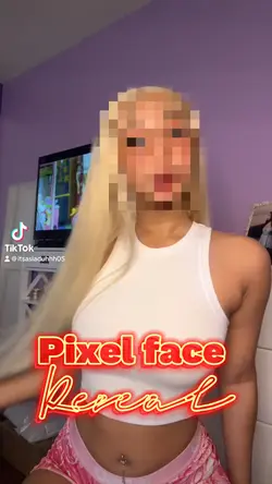 Pixel face reveal 🖤