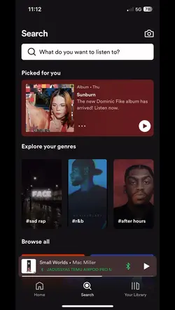 spotify interface 📀