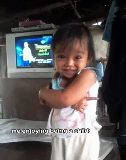 enjoying being child