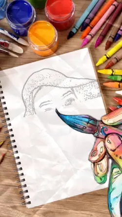Coretan Pensil Warna