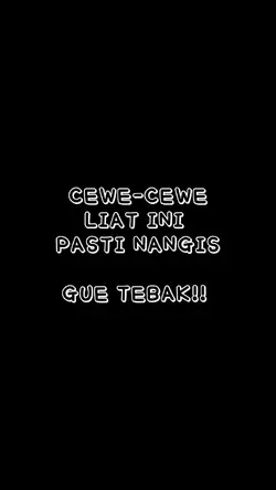 Cewe liat ini nangis