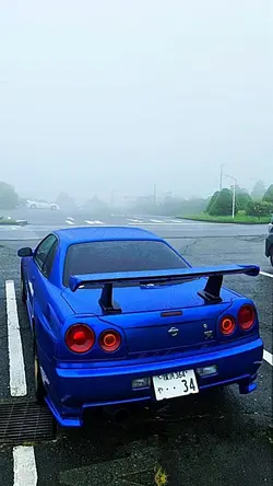 blue car