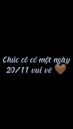 Mẫu chúc mừng 20/11