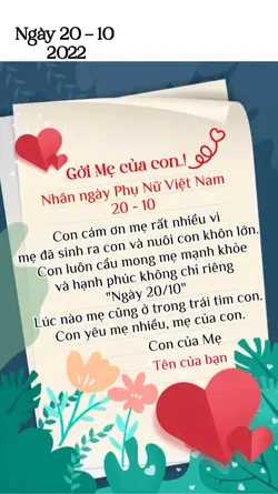 Mẫu thiệp cho Mẹ