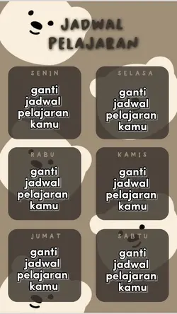 template jadwal 