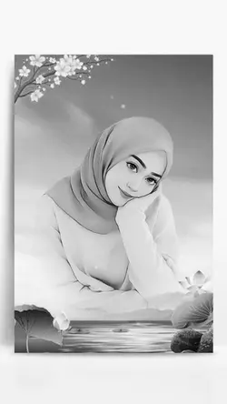 lukisan hitam putih