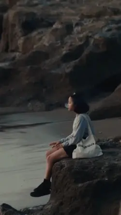sendiri, pantai,