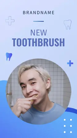 Blue Toothbrush Selling Point Intro With Simple Medical Style