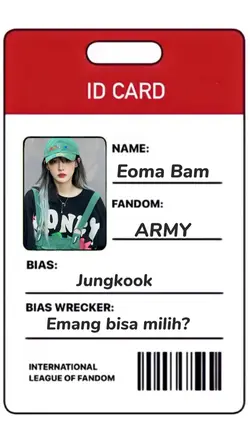 trend id card kpop