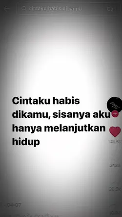 cintaku habis dikamu