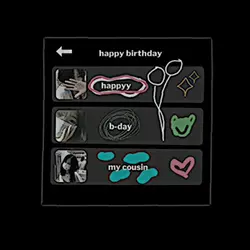 happy bday my cousin