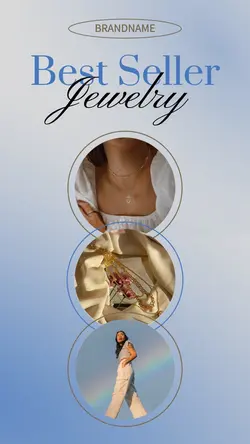 Gradient Aesthetic Jewelries Display Promotion Template