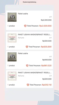 Orderan masuk
