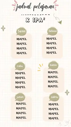 jadwal pelajaran