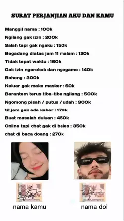 surat perjanjian aku