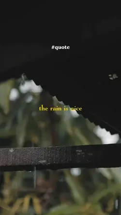 the rain is nice