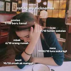 rating my nicknames