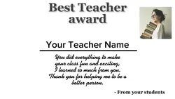 Best Teacher Award