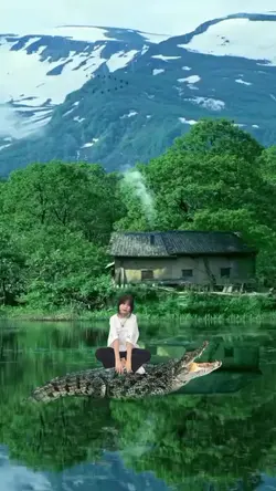 Duduk di atas buaya