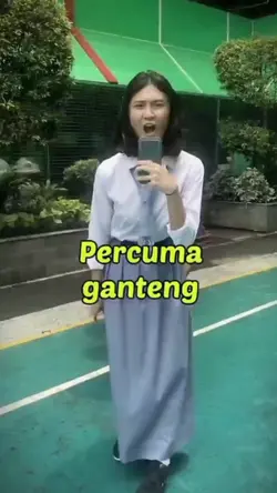 Percuma ganteng 