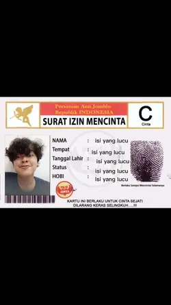 surat izin mencintai