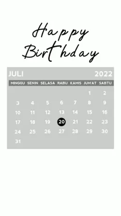 HBD, 20 JULI