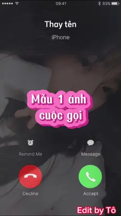 Mẫu cuộc gọi 1 ảnh