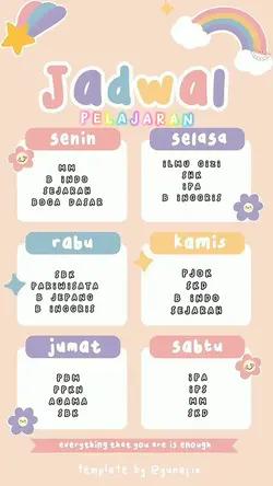 Jadwal pelajaran