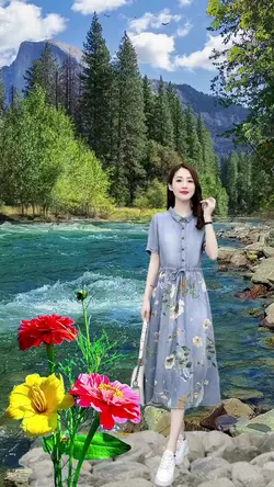 Cảnh Đẹp Bên Suối 
