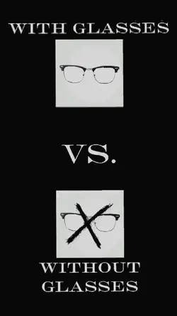 with glasses vs