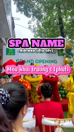 Mẫu khai trương