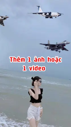 ghép cảnh máy bay