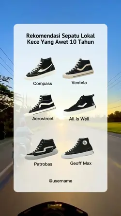 template sepatu