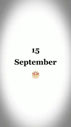 HBD, 15 SEPTEMBER