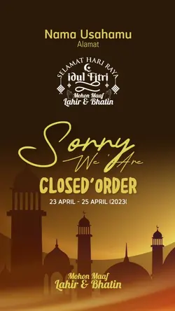 Sorry We Are Closed