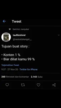 tujuan buat story 