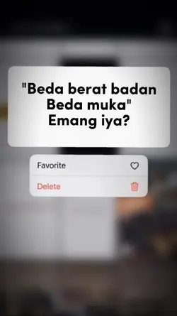 Beda berat beda muka