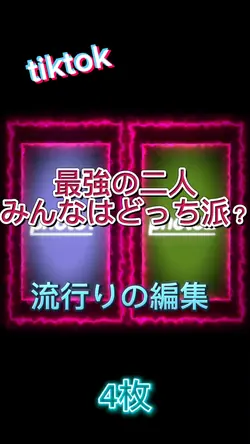 みんなはどっち派？最強の二人