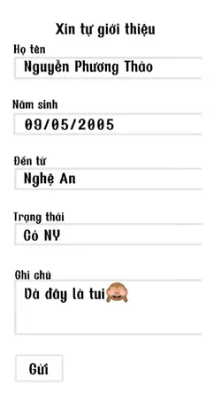 Giới thiệu bản thân