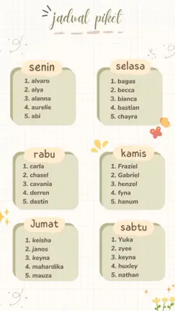 jadwal piket