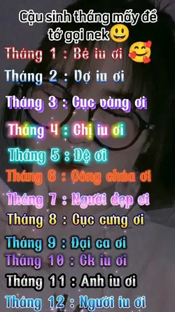 Cậu sinh tháng mấy 