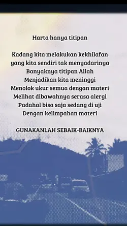 harta hanya titipan
