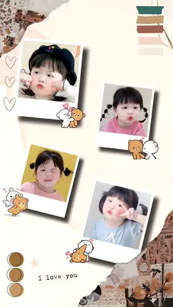 mẫu 4 ảnh cute 